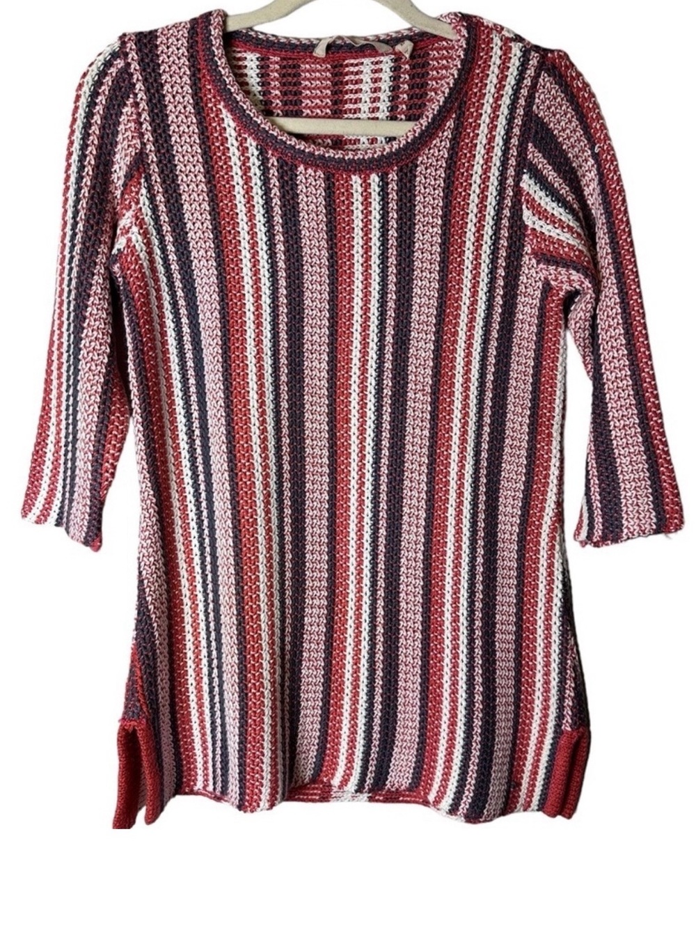 Soft Surroundings Montego Bay Sweater Size XS Open‎ Knit Coastal Beachy Cottage
